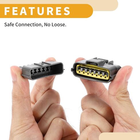 7 Pin Auto Wiring Harness Connector Plug - Car Male Female Wire Terminal Connector - for Nissan Plastic Gray Yellow - 1 Set in Saudi Arabia