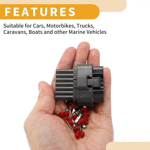 7 Pin Auto Wiring Harness Connector Plug - Car Male Female Wire Terminal Connector - for Nissan Plastic Gray Yellow - 1 Set in Saudi Arabia