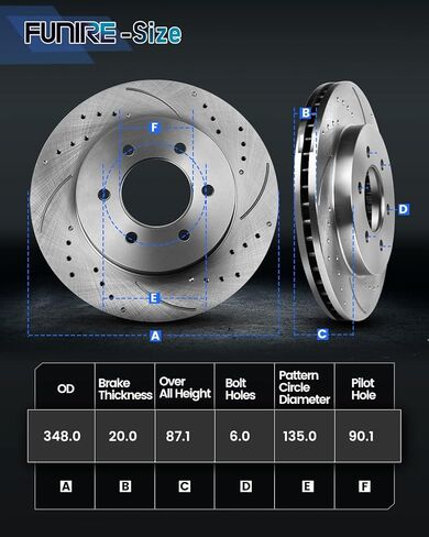 مجموعة الفرامل الخلفية متوافقة مع F-150 2004-2011 (6 عروة فقط، وليس 7 عروة)، Lincoln Mark LT 2006-2008| وسادات سيراميك لدوارات الفرامل القرصية المحفورة والمشقوقة| استبدال السيارات | S-54111 وP-1012 in Saudi Arabia