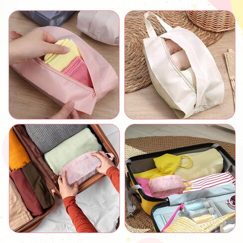 3 PCS Travel Socks Organizer Bag with Zip, Mini Compression Travel Underwear Organizer Bag, Portable Storage Packing Pouch for Luggage Ties Lingerie Panties Cosmetics Accessories in Saudi Arabia