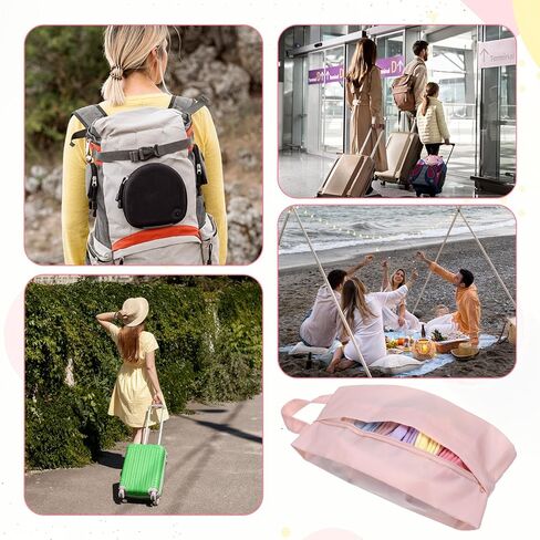 3 PCS Travel Socks Organizer Bag with Zip, Mini Compression Travel Underwear Organizer Bag, Portable Storage Packing Pouch for Luggage Ties Lingerie Panties Cosmetics Accessories in Saudi Arabia