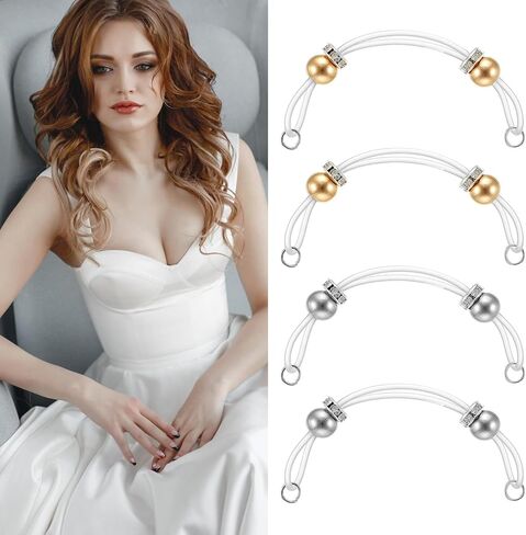 Yolev 4pcs / 2 Pairs Nipple Jewelry Non Piercing with Silver Gold Beads - Adjustable Silicone Fake Nipple Piercing for Unisex Adult Body Jewelry in Saudi Arabia