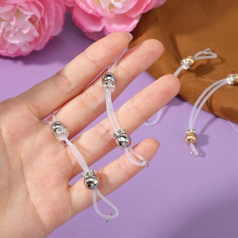 Yolev 4pcs / 2 Pairs Nipple Jewelry Non Piercing with Silver Gold Beads - Adjustable Silicone Fake Nipple Piercing for Unisex Adult Body Jewelry in Saudi Arabia