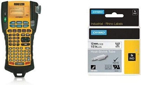 DYMO RhinoPRO 5200 Industrial Label Printer with 1/2" Heat-Shrink Cable Labels (1755749 & 18055) in Saudi Arabia