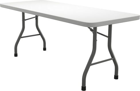 طاولة مستطيلة من سلسلة Mayline Event مقاس 72 بوصة عرض × 30 بوصة عمق، سطح أبيض/قاعدة رمادية داكنة in Kuwait
