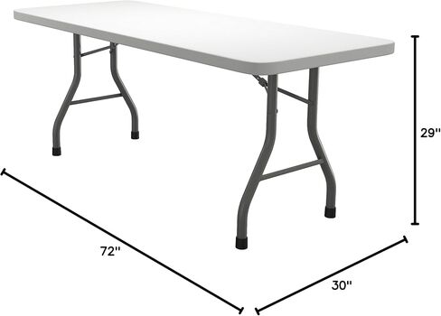 طاولة مستطيلة من سلسلة Mayline Event مقاس 72 بوصة عرض × 30 بوصة عمق، سطح أبيض/قاعدة رمادية داكنة in Kuwait