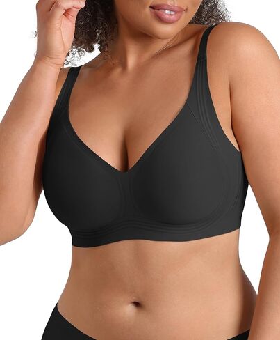 FeelinGirl Jelly Bras for Women Wireless Push Up Bralettes Seamless Full Coverage Supportive No Underwire Tshirt Bra in Saudi Arabia