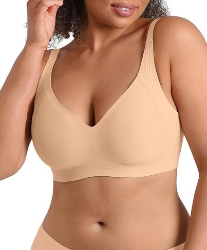 FeelinGirl Jelly Bras for Women Wireless Push Up Bralettes Seamless Full Coverage Supportive No Underwire Tshirt Bra in Kuwait