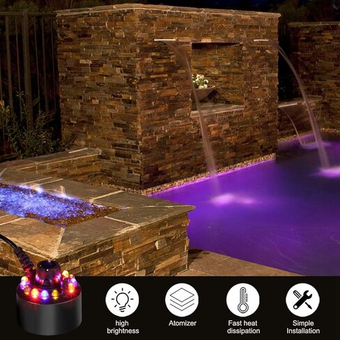 Mist Maker, Indoor Fountain Mister Foggers, Small Pond Fog Machine Atomizer Air Humidifier for Halloween, Christmas in Saudi Arabia