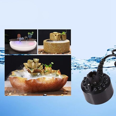 Aramox 12 LED Color Changing Humidifier, Ultrasonic Mist Maker for Pond Water with Air Ion Automatic Color Changing Thick Fog Long Life Atomizer in Saudi Arabia