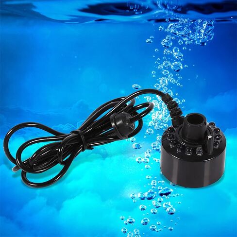 Aramox 12 LED Color Changing Humidifier, Ultrasonic Mist Maker for Pond Water with Air Ion Automatic Color Changing Thick Fog Long Life Atomizer in Saudi Arabia