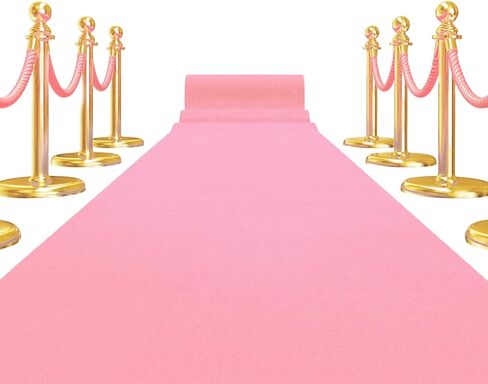 عداء السجاد الوردي للحفلات، 2.5 * 15 قدم 120 جرام في المتر المربع سجادة المدرج لحفلات التخرج وحفلات الزفاف في الهواء الطلق وحفلات الرقص الداخلية in Kuwait