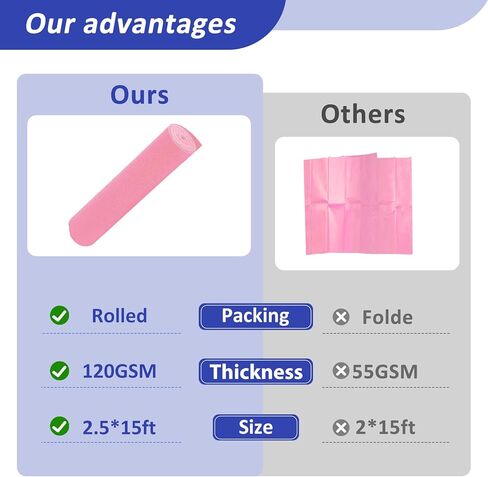 عداء السجاد الوردي للحفلات، 2.5 * 15 قدم 120 جرام في المتر المربع سجادة المدرج لحفلات التخرج وحفلات الزفاف في الهواء الطلق وحفلات الرقص الداخلية in Kuwait