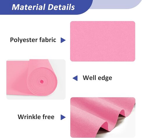 عداء السجاد الوردي للحفلات، 2.5 * 15 قدم 120 جرام في المتر المربع سجادة المدرج لحفلات التخرج وحفلات الزفاف في الهواء الطلق وحفلات الرقص الداخلية in Kuwait