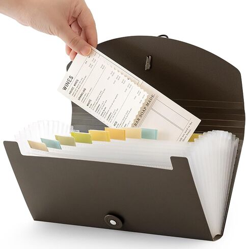 Check Size 13 Pocket Expanding File Folder, Accordion File Organizer Wallet Case for Coupon Receipt Storage,Business Document Organizer Wallet,10 x 5.5 inches in Saudi Arabia