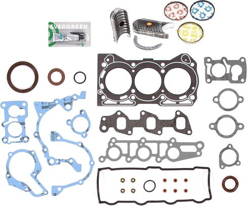 Evergreen SA-3129800677-5 Full Gasket Set Bearings Rings Compatible With/For 99-00 Chevrolet Metro 1.0L SOHC G10 in Saudi Arabia