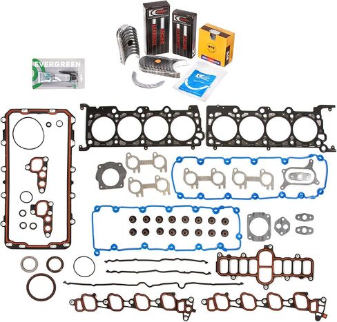 Evergreen SA-5494167935-3 Full Gasket Set Bearings Rings Fit 99 Ford F150 F250 Lincoln Navigator 5.4 SOHC in Saudi Arabia