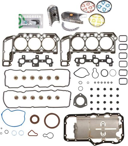 Evergreen SA-5494198441-5 Full Gasket Set Bearings Rings Compatible With/For 11-12 Dodge Jeep Ram 3.7L SOHC in Saudi Arabia
