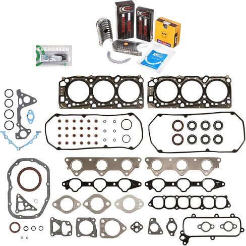 Evergreen SA-5494169014-5 Full Gasket Set Bearings Rings Fit 99-03 Chrysler Dodge Mitsubishi 3.0 SOHC 6G72 in Saudi Arabia