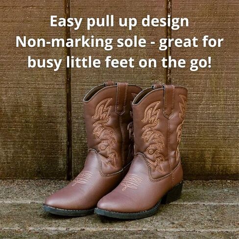Deer Stags Boy's Ranch Western Boot / Dark Brown/Pink / sz 1 Little Kid / Medium in Saudi Arabia