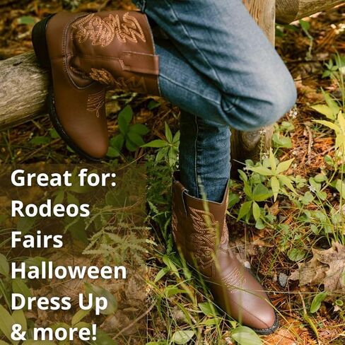 Deer Stags Boy's Ranch Western Boot / Dark Brown/Pink / sz 1 Little Kid / Medium in Saudi Arabia