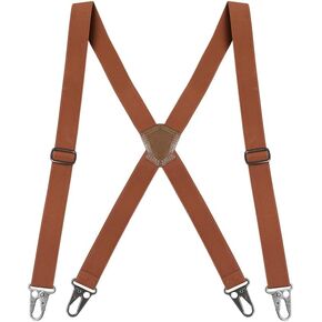 Suspenders for Men Heavy Duty X Back 1.5 Inches Wide Men's Suspender for Jeans Dress Pants Wedding Gifts with Hooks in Kuwait