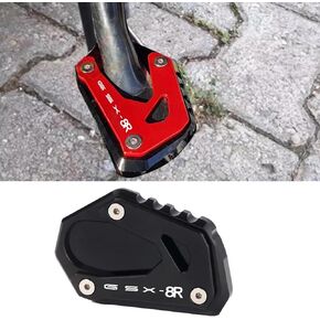 لملحقات GSX8R GSXS gsx8r 2024 2025 وسادة قدم مضادة للانزلاق لركن السيارة أرضية ناعمة مضادة للغرق ودعم القدم وإكسسوارات الدراجات النارية ودعم جانبي القاعدة الموسع (GSX8R أسود) in Kuwait