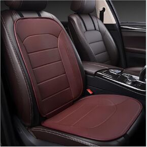 Car Seat Cushion, Leather Soft Breathable Non-Slip Vehicle Front Driver Seat Cover Pad, Comfortable Auto Interior Chair Protector Cushion, Universal for Truck SUV Sedan (Black) in Kuwait