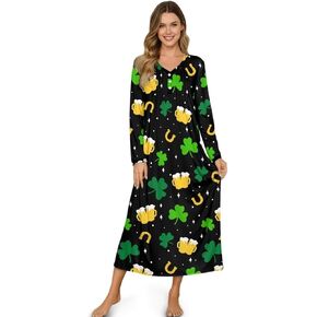 فساتين منزلية للنساء، قمصان نوم للنساء، Moo Moos للنساء، فستان بيجامة بأزرار للأسفل، فساتين ليلية in Kuwait