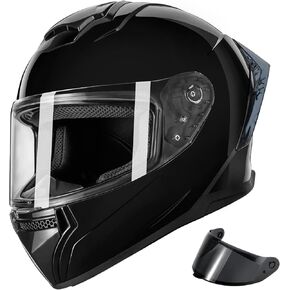 خوذات الدراجات النارية وجه كامل للبالغين خوذة دراجة نارية للرجال والنساء - معتمدة من وزارة النقل مع حاجبين قابلين للإزالة (1 شفاف + 1 ملون)، مناسبة للرياضات القوية وركوب الدراجات والموتوكروس in Kuwait