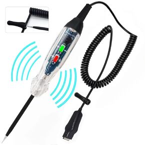 ضوء اختبار صفارة السيارات، تيار مستمر 6-24 فولت لمبة LED مزدوجة اللون، جهاز اختبار الدائرة الكهربائية، أداة اختبار الضوء الكهربائية لصمامات السيارة وجهد البطارية in Kuwait