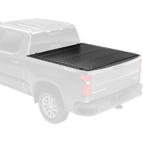 غطاء تونيو لسرير الشاحنة من Gator FX بأربعة طيات | 8828130 | يناسب 2019 - 2025 Chevy/GMC Silverado/Sierra، يعمل مع باب خلفي MultiPro/Flex (لن يناسب سرير Carbon Pro) سرير 5 أقدام و10 بوصات (70 بوصة) in Kuwait