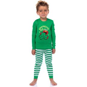 مجموعة بيجامة نوم للأطفال الأولاد من Sesame Street في عيد القديس باتريك لاكي شامروك إلمو in Kuwait