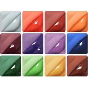 AMACO Velvet Semi-Translucent Underglaze Set 2, Assorted Color, Set of 12 in Kuwait