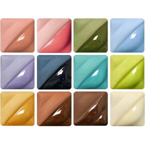 AMACO Velvet Semi-Translucent Underglaze Set 2, Assorted Color, Set of 12 in Kuwait