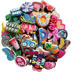 Shoe Charms in Various Themes, Flowers, Fruits, Games, Sports, Suitable for Clogs and Sandals, Perfect for Party Themes and Gift for Friends in Saudi Arabia