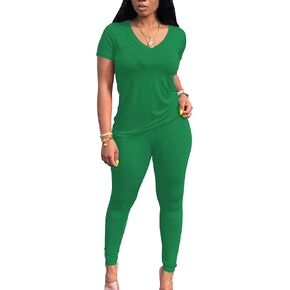 Lounge Sets for Women 2 Piece Summer Casual Jogger Workout Outfits Short Tops Long Pant Sweat suit leggings set in Kuwait