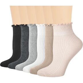 جوارب مكشكشة للنساء، جوارب قطنية خفيفة الوزن كاجوال كاجوال خفيفة الوزن، 6 قطع in Kuwait