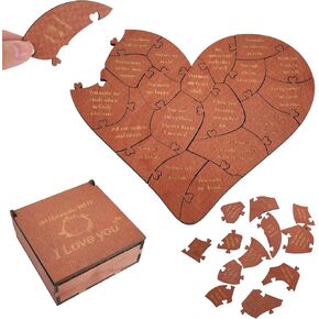 صندوق 20 سببًا لماذا أحبك، صندوق أحجية قلب رومانسي لعيد الحب، هدايا عيد الحب له، لصديقته، لصديقه، للزوج، للزوجة in Kuwait