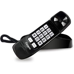 هاتف أرضي سلكي قديم، حامل جداري عتيق وهاتف مكتبي - لا يتطلب طاقة، استخدام في حالات الطوارئ، زر كبير لكبار السن/كبار السن مع رنين عالٍ وإضاءة وامضة، صوت واضح (وردي) in Kuwait