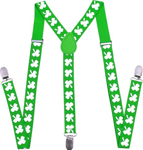 حمالات عيد القديس باتريك للرجال طول قابل للتعديل، مشابك متينة، أنماط متعددة للاختيار in Kuwait