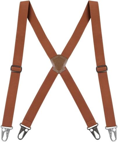 Suspenders for Men Heavy Duty X Back 1.5 Inches Wide Men's Suspender for Jeans Dress Pants Wedding Gifts with Hooks in Kuwait
