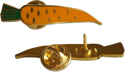 Novel Merk Carrot Garden – Farm Vegetables Lapel Pin, Hat Pin & Tie Tack Set - Clutch Back 3 Piece in Saudi Arabia