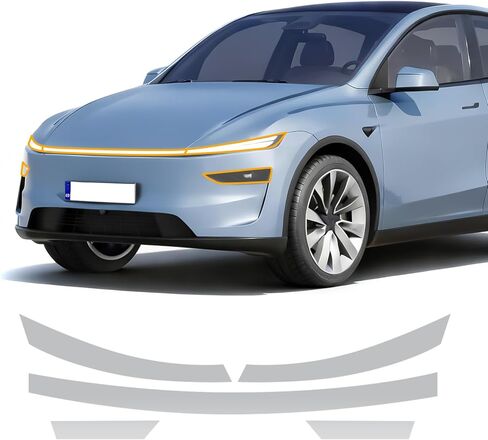 for Tesla Model Y Juniper 2025-2026 Full Coverage Front Bumper+ Hood Fender Precut Clear TPU PPF Paint Protective Film,Waterproof Anti Scratch Self-Healing External Protective Accessories Car Film in Saudi Arabia