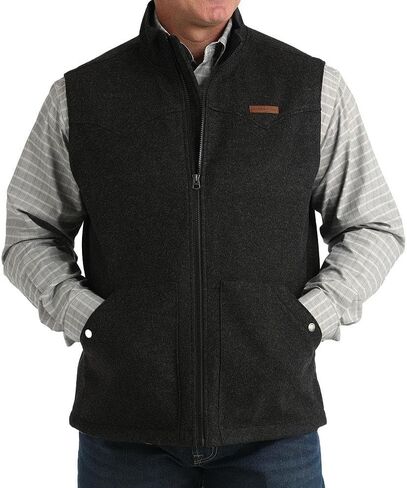 Cinch Men's Black Brushed Knit Vest Black L in Saudi Arabia
