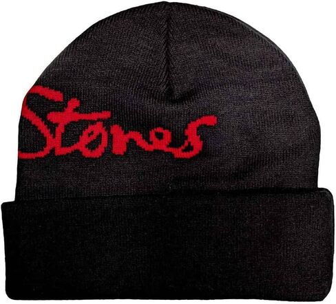 Rolling Stones Beanie Hat Embellished Classic Tongue Official Unisex Black Size One Size in Saudi Arabia