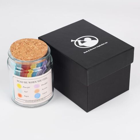 Book of Mormon Inspiration Jar, Scripture Quote Cards With References for Daily Devotionals, Latter-day Saint (LDS) Gift-Ready Jar and Box in Kuwait