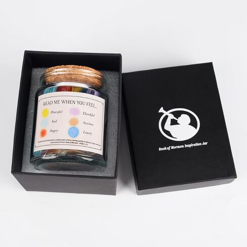 Book of Mormon Inspiration Jar, Scripture Quote Cards With References for Daily Devotionals, Latter-day Saint (LDS) Gift-Ready Jar and Box in Kuwait