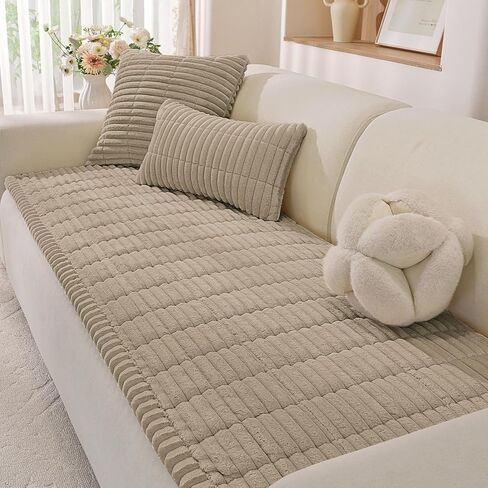 Couch Cover for Dogs Washable, Non-Slip Couch Covers for Sofa,Fuzzy Pet-Friendly Couch Cover for 3 Cushion Couches （Brown,27.6" x 59"/70 x 150cm in Saudi Arabia