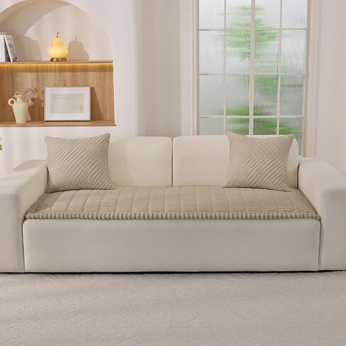 Couch Cover for Dogs Washable, Non-Slip Couch Covers for Sofa,Fuzzy Pet-Friendly Couch Cover for 3 Cushion Couches （Brown,27.6" x 59"/70 x 150cm in Saudi Arabia